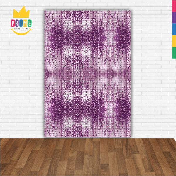Painel de Festa Retangular 3D Shimmer Roxo casadinho 1,50m x 2,20 - Image 2