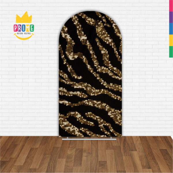 Painel De Festa Romano Decorativo Lantejoula Animal Print - Image 2