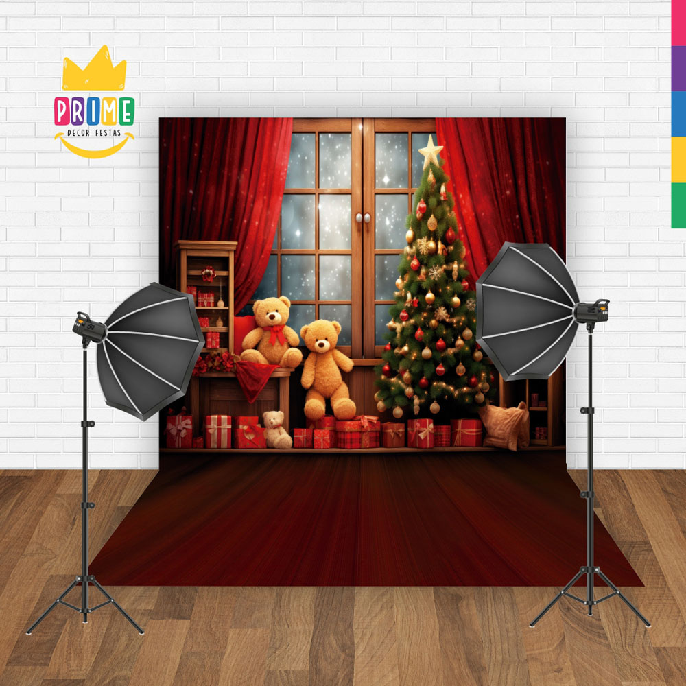 Fundo Fotográfico Cenário Natal Janela em Tecido 2,20m x1,50m F254 - Imagem 2