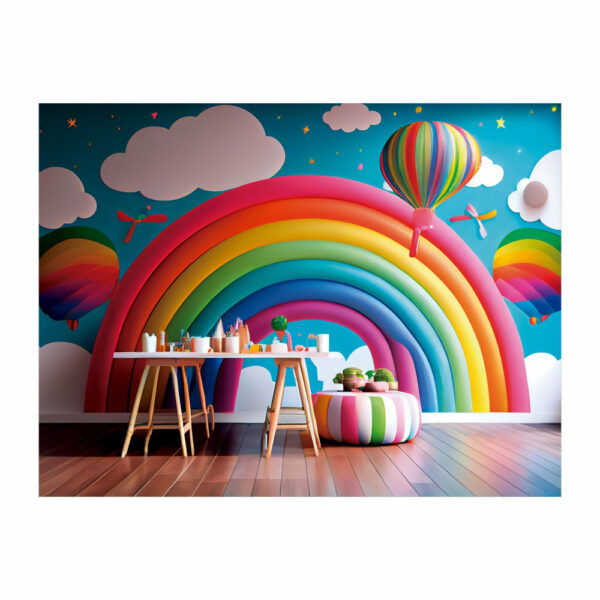 Fundo Fotográfico Cenário Criança Rainbow Tecido 2,20m x1,50m F384 - Image 3