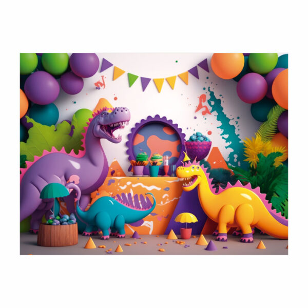 Fundo Fotográfico Cenário Dinossauro Tecido 2,20m x1,50m F376 - Image 3