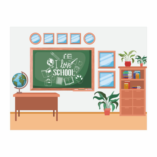 Fundo Fotográfico Cenário Escola Tecido 2,20m x1,50m F243 - Image 3