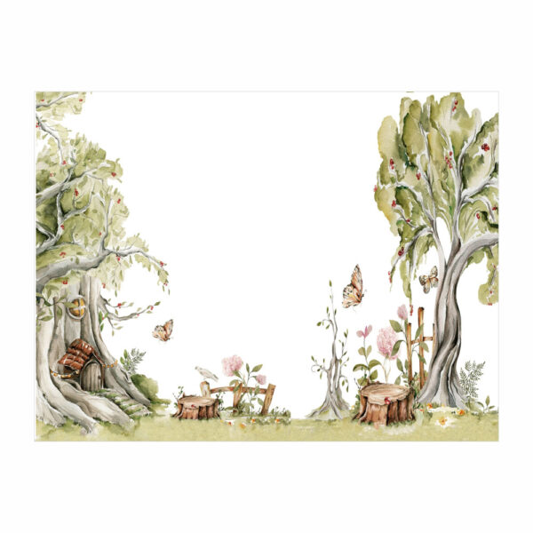 Fundo Fotográfico Cenário Bosque Aquarela Tecido 2,20m x1,50m F388 - Image 3