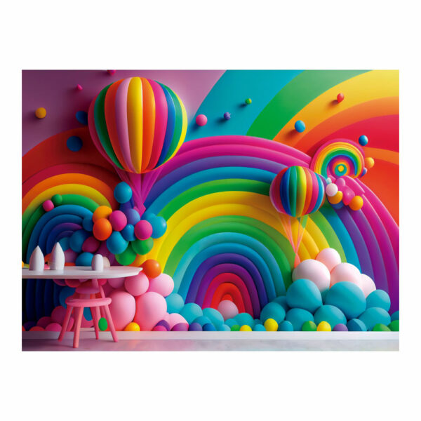 Fundo Fotográfico Cenário Criança Rainbow Tecido 2,20m x1,50m F374 - Image 3