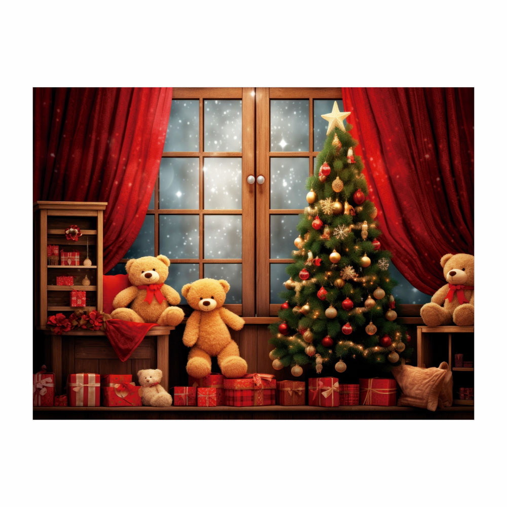 Fundo Fotográfico Cenário Natal Janela em Tecido 2,20m x1,50m F254 - Imagem 3