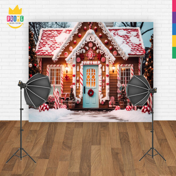 Fundo Fotográfico Cenário Casa Candy Tecido 2,20m x1,50m F298 - Image 4