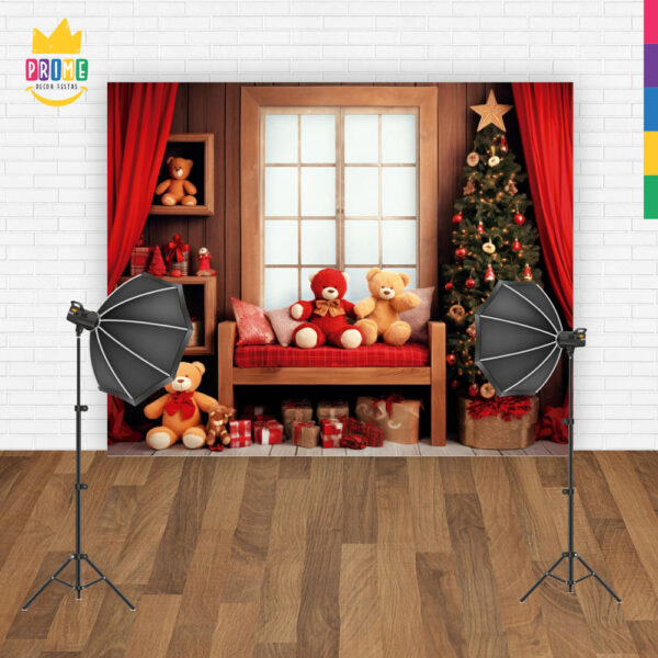 Fundo Fotográfico Cenário Natal Janela em Tecido 2,20m x1,50m F252 - Image 4