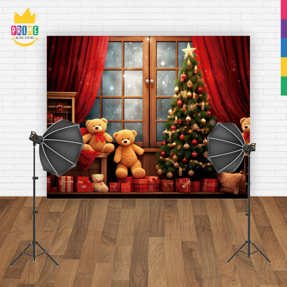 Fundo Fotográfico Cenário Natal Janela em Tecido 2,20m x1,50m F254 - Imagem 4