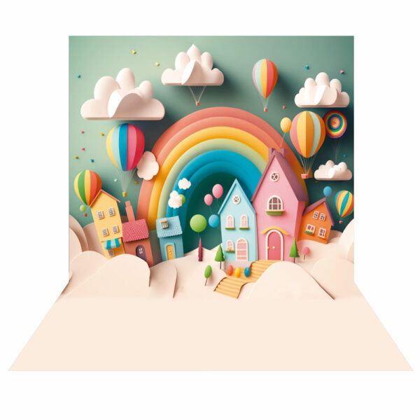 Fundo Fotográfico Cenário Casa Torta Newborn em Tecido 2,20m x1,50m F259