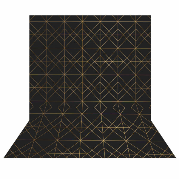 Fundo Fotográfico Geométrico Preto em Tecido 2,20m x1,50m F474