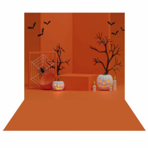 Fundo Fotográfico Pet Cenário Abobora Halloween em Tecido F700
