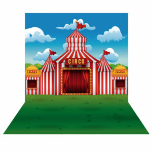 Fundo Fotográfico Cenário Circo em Tecido 2,20m x1,50m F202