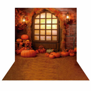 Fundo Fotográfico Pet Cenário Abobora Halloween em Tecido F703