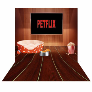 Fundo Fotográfico Pet Cenário Petflix Filmes em Tecido F714