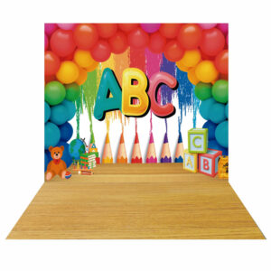 Fundo Fotográfico Cenário Abc Escola Tecido 2,20m x1,50m F402