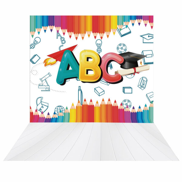 Fundo Fotográfico Cenário Abc Escola Tecido 2,20m x1,50m F400