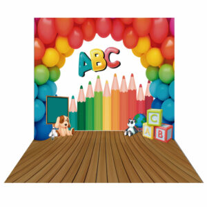 Fundo Fotográfico Cenário Abc Escola Tecido 2,20m x1,50m F401