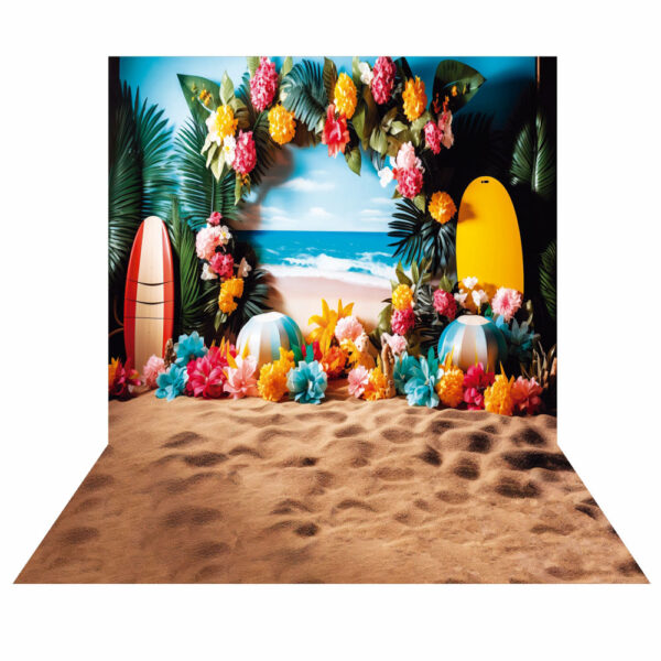 Fundo Fotográfico Cenário Verão Praia Tecido 2,20m x1,50m F419