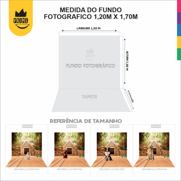 Fundo Fotográfico Cenário Páscoa Pet Tecido 1,70m x1,20m F747 - Image 7