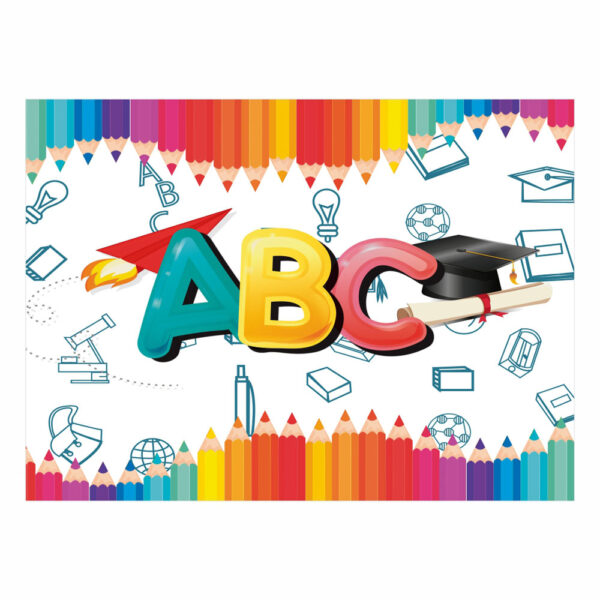 Fundo Fotográfico Cenário Abc Escola Tecido 2,20m x1,50m F400 - Image 3