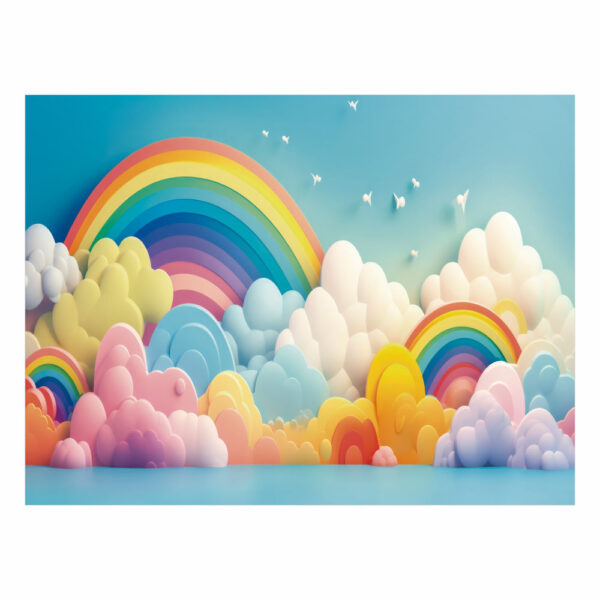 Fundo Fotográfico Cenário Arco Iris Smash the cake Tecido 2,20m x1,50m F394 - Image 3