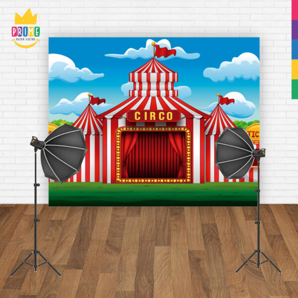 Fundo Fotográfico Cenário Circo em Tecido 2,20m x1,50m F202 - Image 4