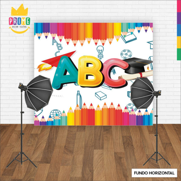 Fundo Fotográfico Cenário Abc Escola Tecido 2,20m x1,50m F400 - Image 4