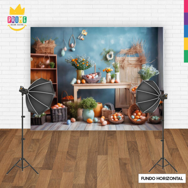 Fundo Fotográfico Cenário Páscoa Cozinha Tecido 2,20m x1,50m F733 - Image 4