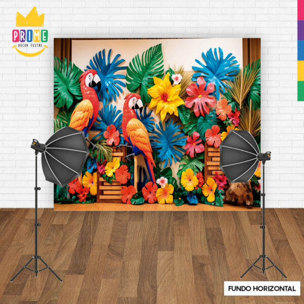 Fundo Fotográfico Cenário Verão Tropical Tecido 2,20m x1,50m F416 - Image 4