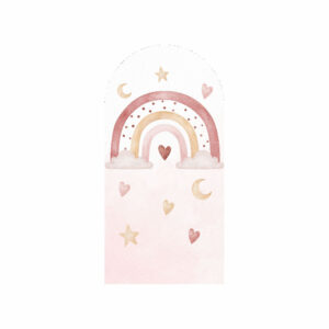 Painel De Festa Romano Decorativo Arco Iris Cute