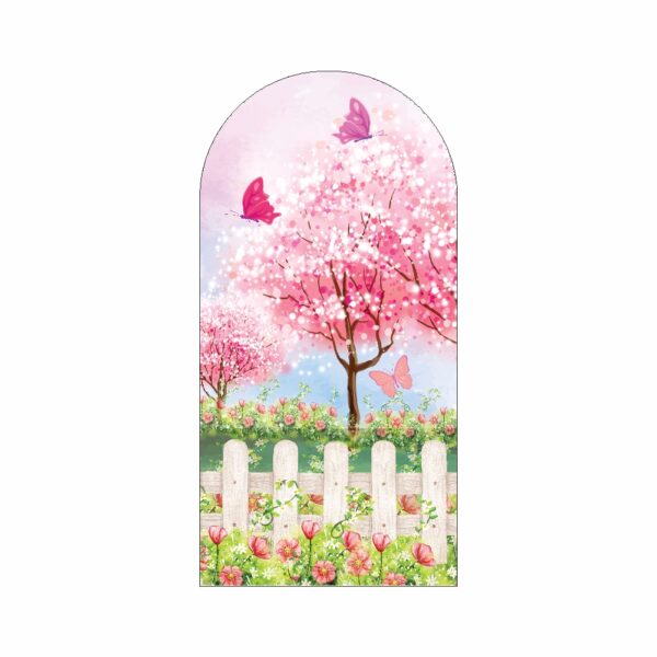 Painel De Festa Romano Decorativo Jardim Encantado Rosa