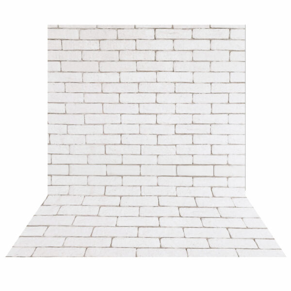 Fundo Fotográfico Cenário Tijolo Branco Textura Tecido 2,20m x1,50m F497