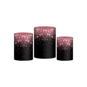 Trio Capa Cilindro Glitter 3d Em Tecido Com Elástico OUTLET