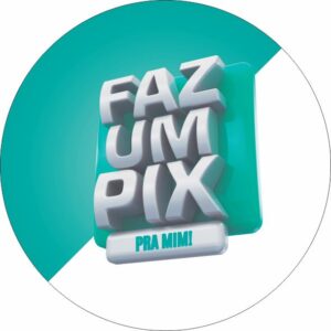 Painel Redondo 3D Faz um Pix Tecido Sublimado OUTLET