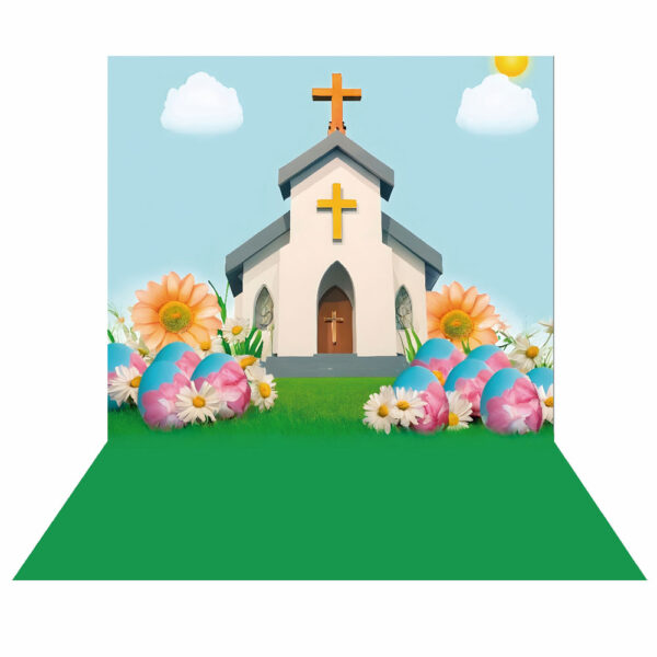 Fundo Fotográfico Cenário Páscoa Religiosa Cute 2,20m x1,50m F798