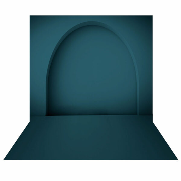 Fundo Fotográfico Cenário Arco Romano Azul Petroleo 2,20m x1,50m F863