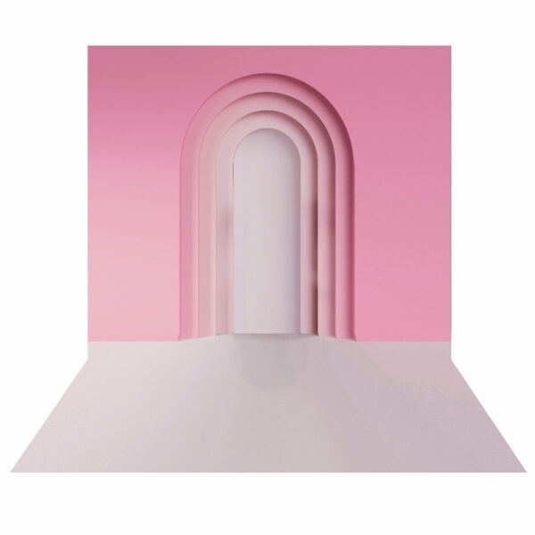 Fundo Fotográfico Cenário Arco Romano Rosa 2,20m x1,50m F870