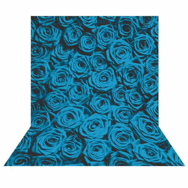 Fundo Fotográfico Cenário Textura Rosas Azul Tecido 2,20m x1,50m F505