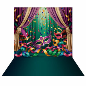 Fundo Fotográfico Cenário Carnaval Mascaras em Tecido 2,20m x1,50m F751