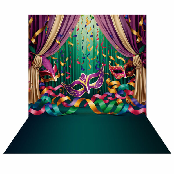 Fundo Fotográfico Cenário Carnaval Mascaras em Tecido 2,20m x1,50m F751