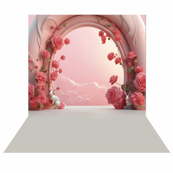 Fundo Fotográfico Cenário Páscoa Rosa 2,20m x1,50m F782