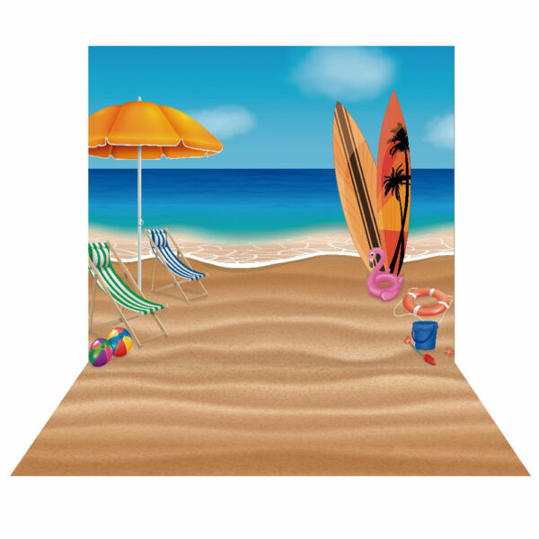 Fundo Fotográfico Cenário Verão Praia 2,20m x1,50m F429