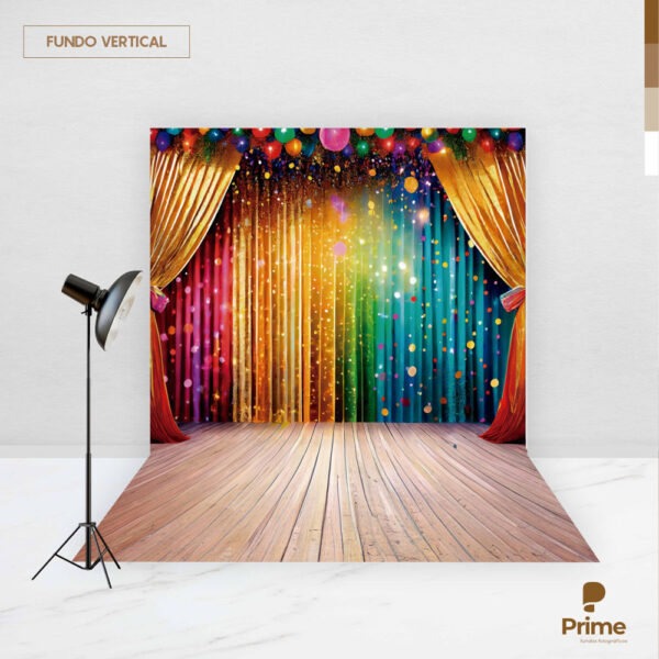 Fundo Fotográfico Cenário Carnaval Brilho em Tecido 2,20m x1,50m F763 - Image 2