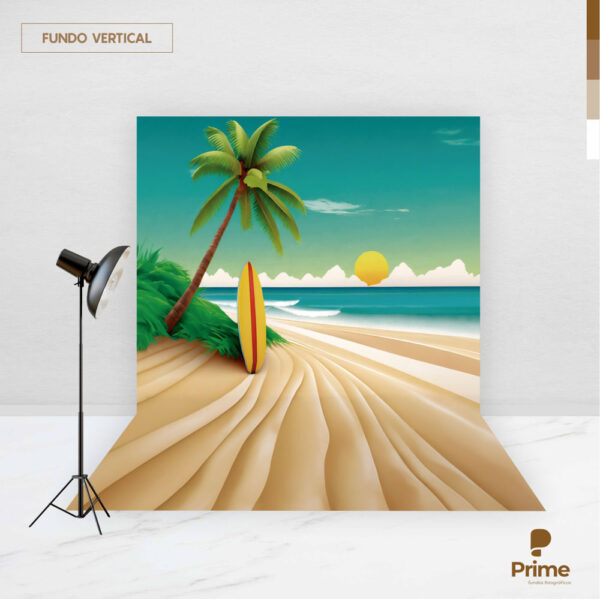 Fundo Fotográfico Cenário Praia em Tecido 2,20m x1,50m F426 - Image 2