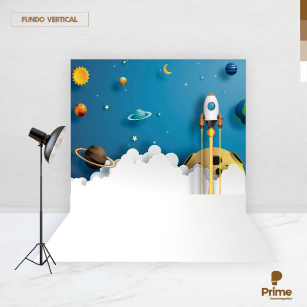Fundo Fotográfico Cenário Astronauta Foguete 2,20m x1,50m F545 - Image 2