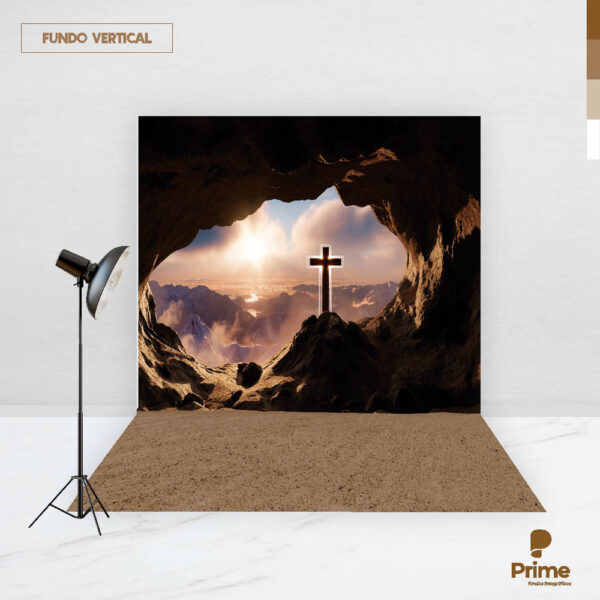 Fundo Fotográfico Cenário Páscoa  Religiosa 2,20m x1,50m F792 - Image 2