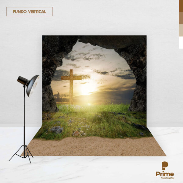 Fundo Fotográfico Cenário Páscoa Religiosa 2,20m x1,50m F794 - Image 2