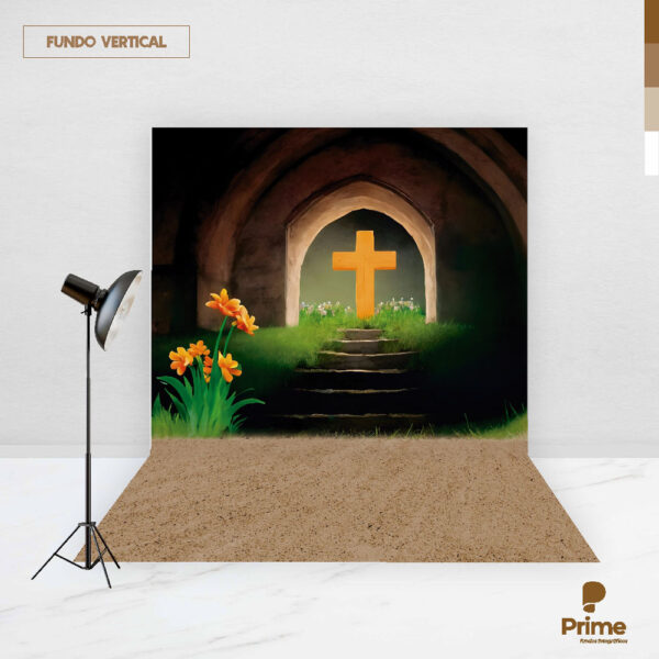 Fundo Fotográfico Cenário Páscoa Religiosa 2,20m x1,50m F796 - Image 2