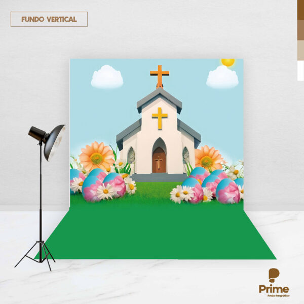 Fundo Fotográfico Cenário Páscoa Religiosa Cute 2,20m x1,50m F798 - Image 2