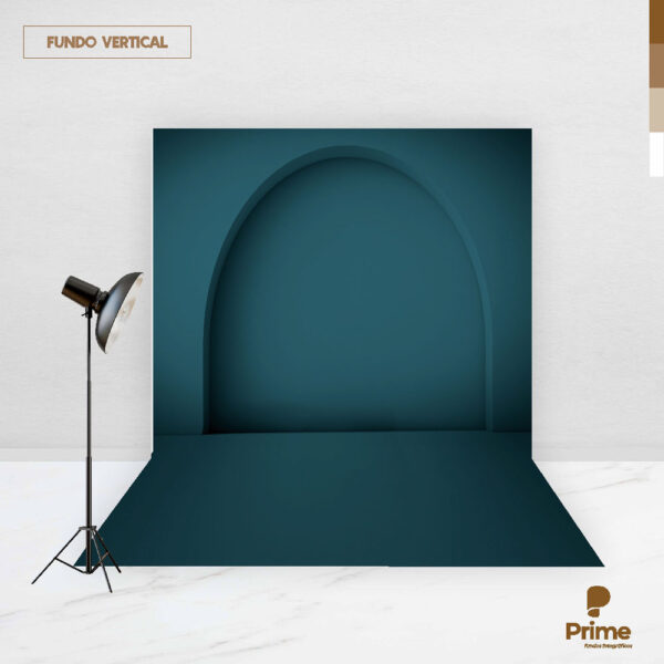 Fundo Fotográfico Cenário Arco Romano Azul Petroleo 2,20m x1,50m F863 - Image 2